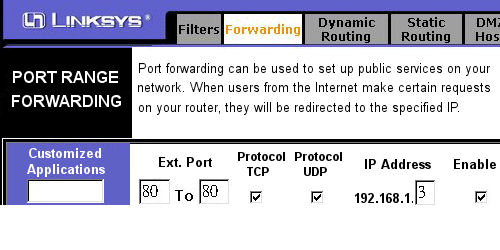 router port forwarding