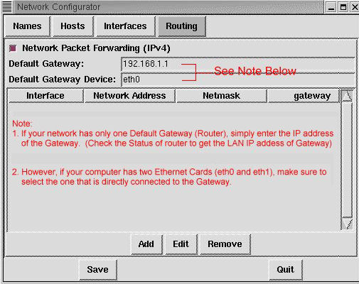 linux webserver routing set up